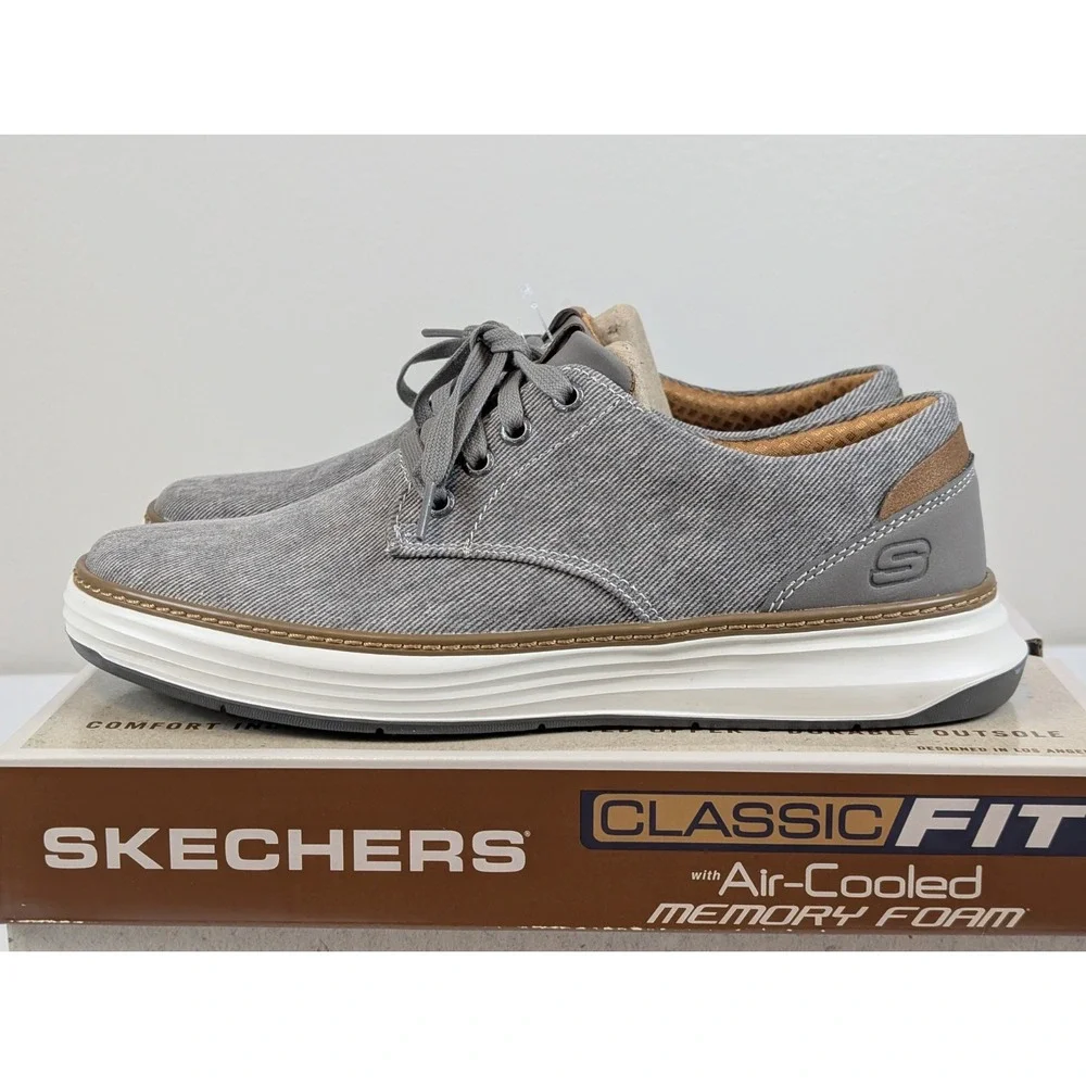 Skechers Moreno-Ederson Men's Classic Fit Air-Cooled Memory Foam Size 8.5W Taupe